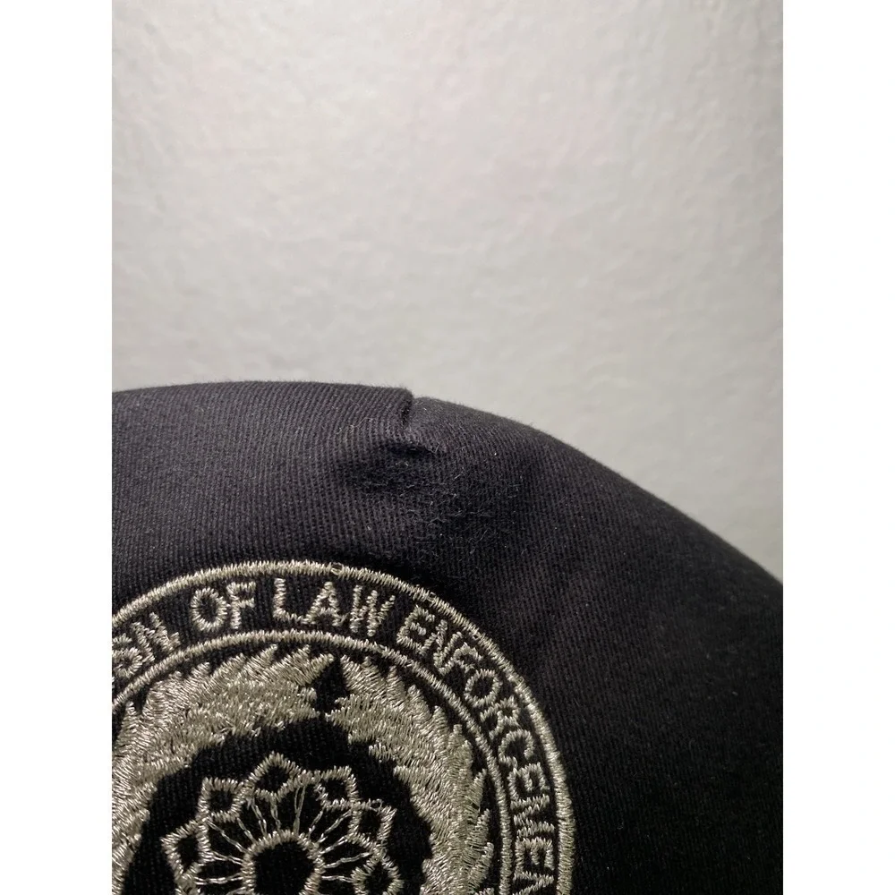 Vintage Trucker Hat Checkered Black White Texas Polygraph Investigator Snap Back